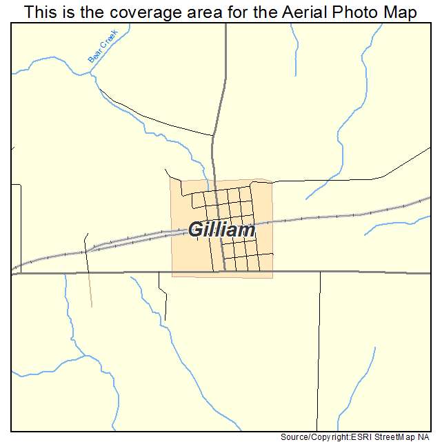 Gilliam, MO location map 