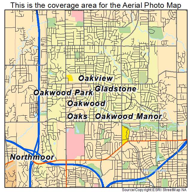 Gladstone, MO location map 
