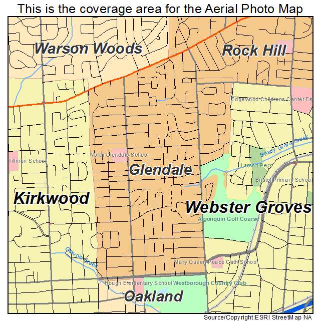 Glendale, MO location map 