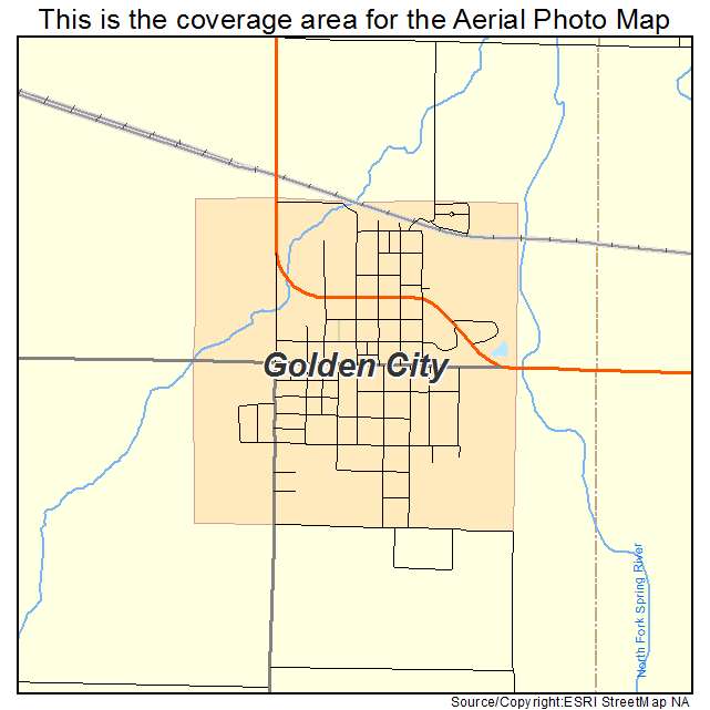 Golden City, MO location map 