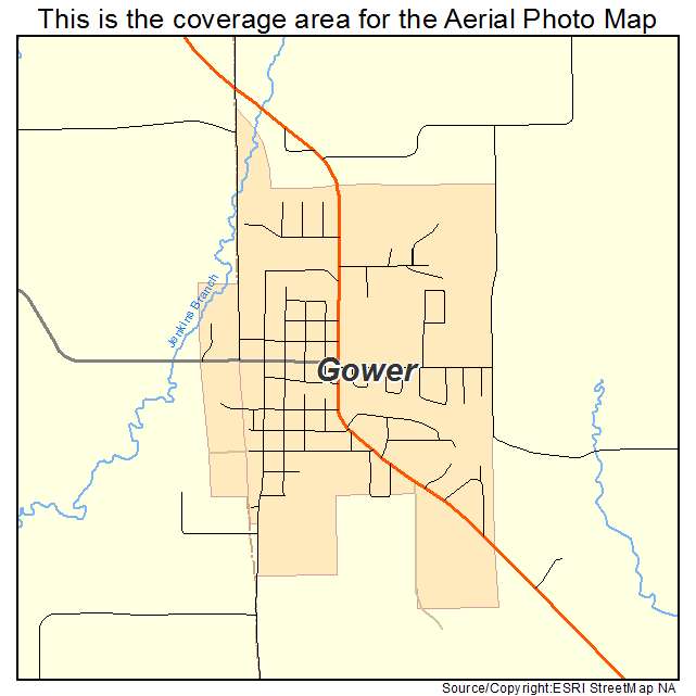 Gower, MO location map 