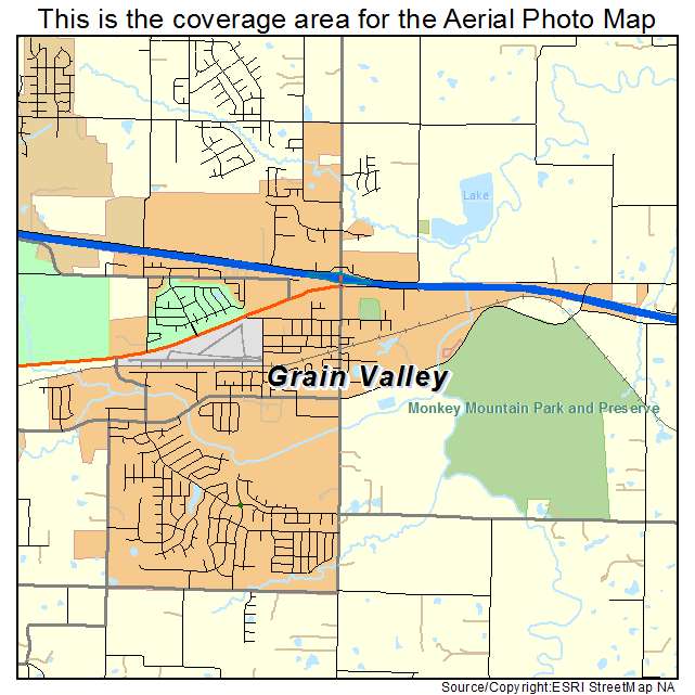 Grain Valley, MO location map 