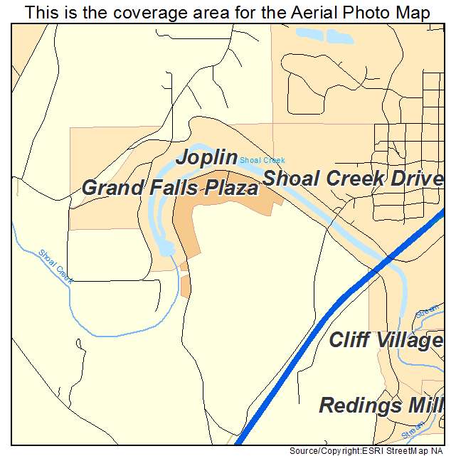 Grand Falls Plaza, MO location map 