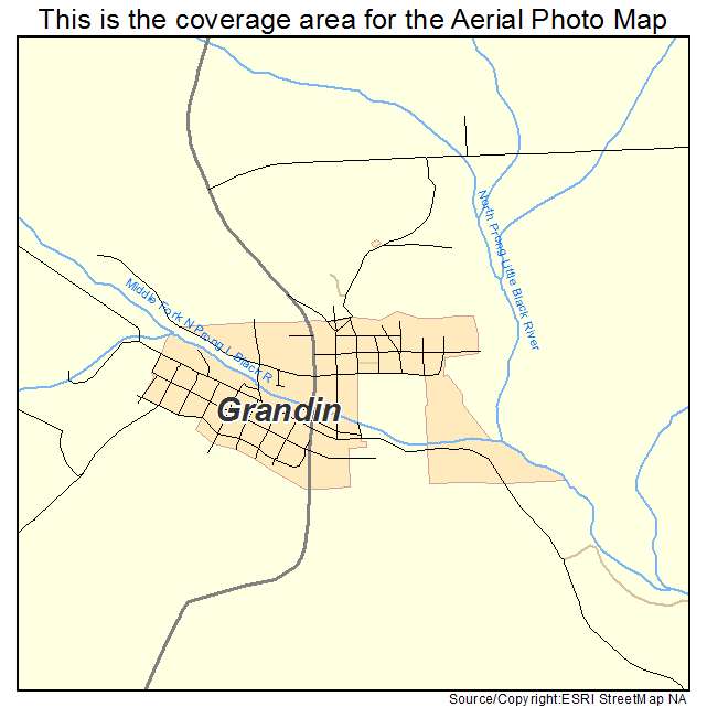 Grandin, MO location map 