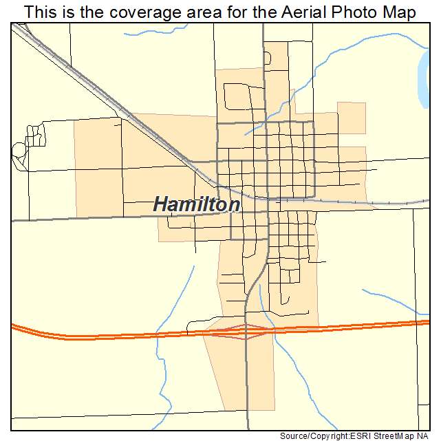 Hamilton, MO location map 