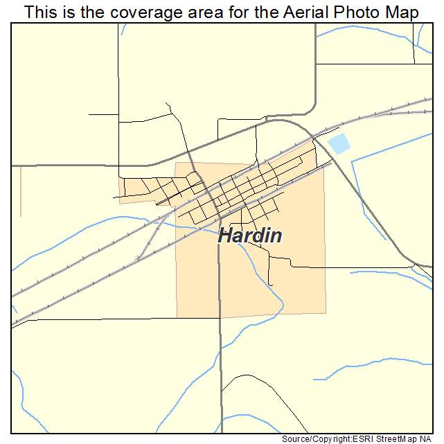 Hardin, MO location map 