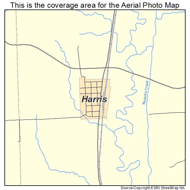 Harris, MO location map 