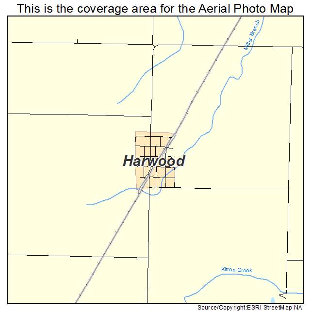Harwood, MO location map 