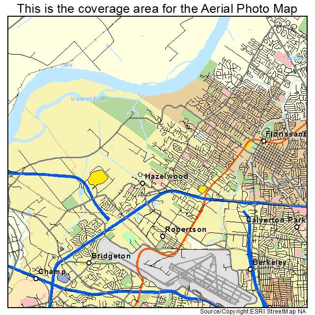 Hazelwood, MO location map 