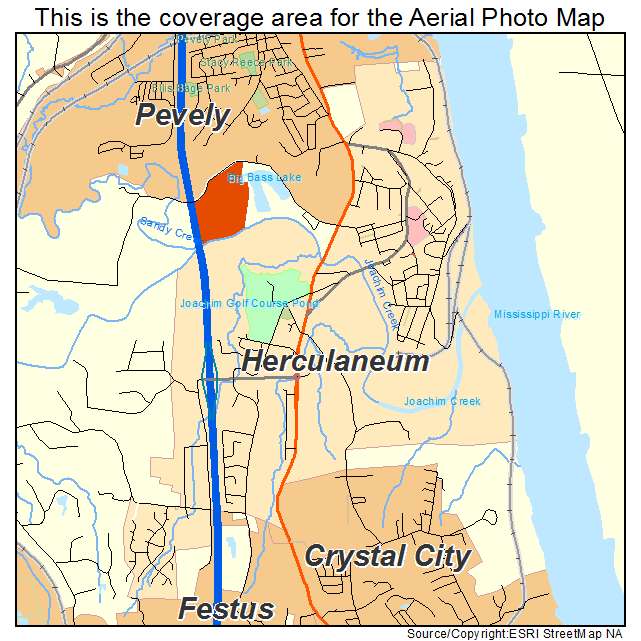 Herculaneum, MO location map 