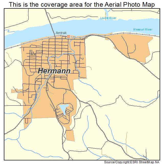 Hermann, MO location map 