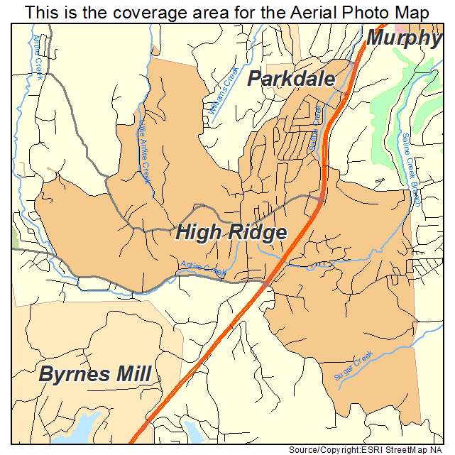 High Ridge, MO location map 