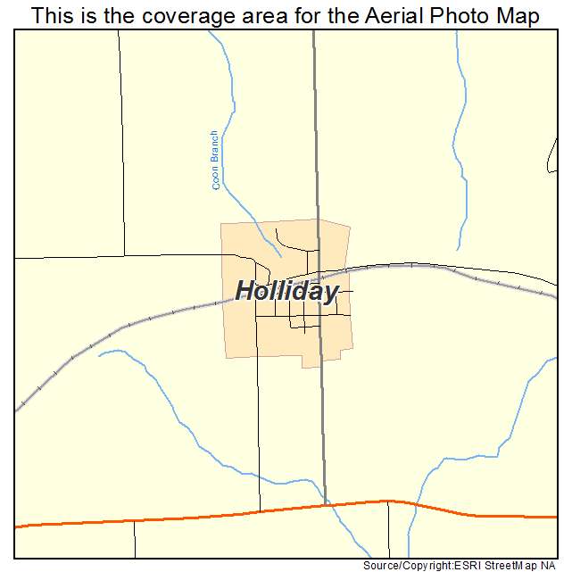 Holliday, MO location map 