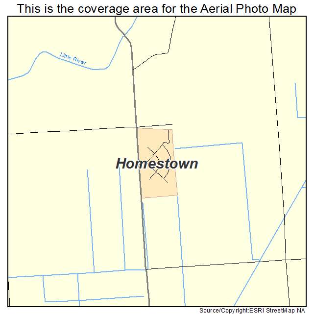 Homestown, MO location map 