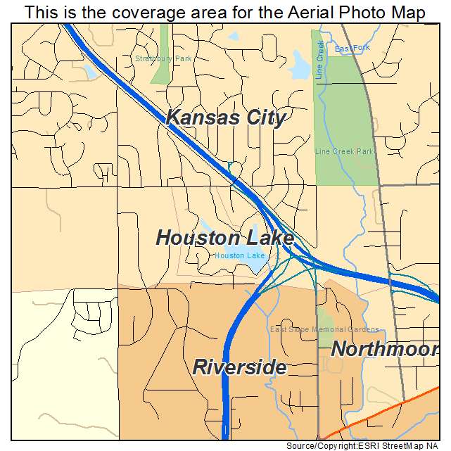 Houston Lake, MO location map 