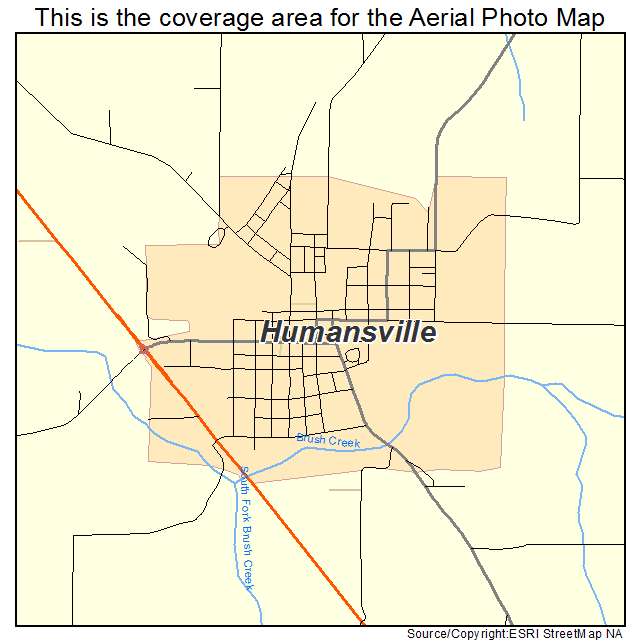 Humansville, MO location map 