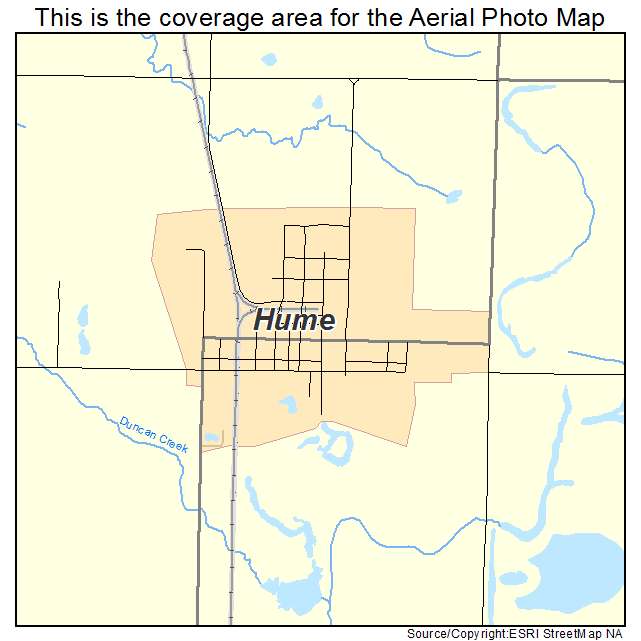 Hume, MO location map 