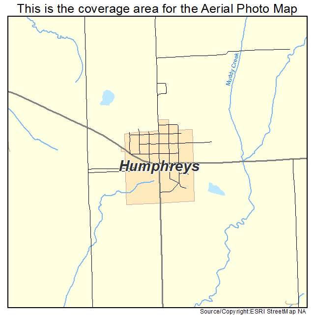 Humphreys, MO location map 