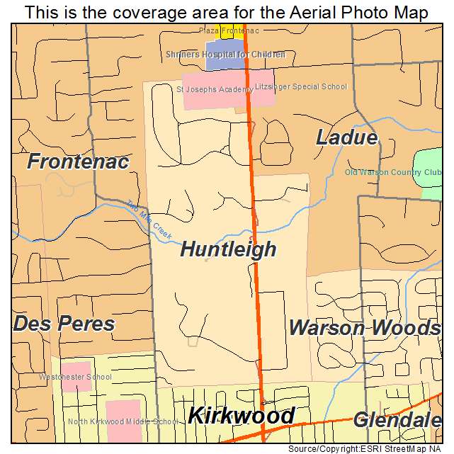 Huntleigh, MO location map 