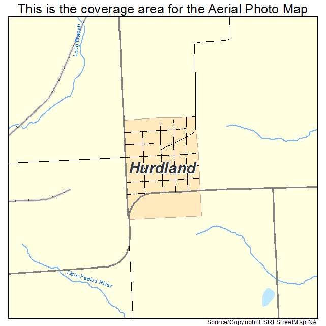 Hurdland, MO location map 