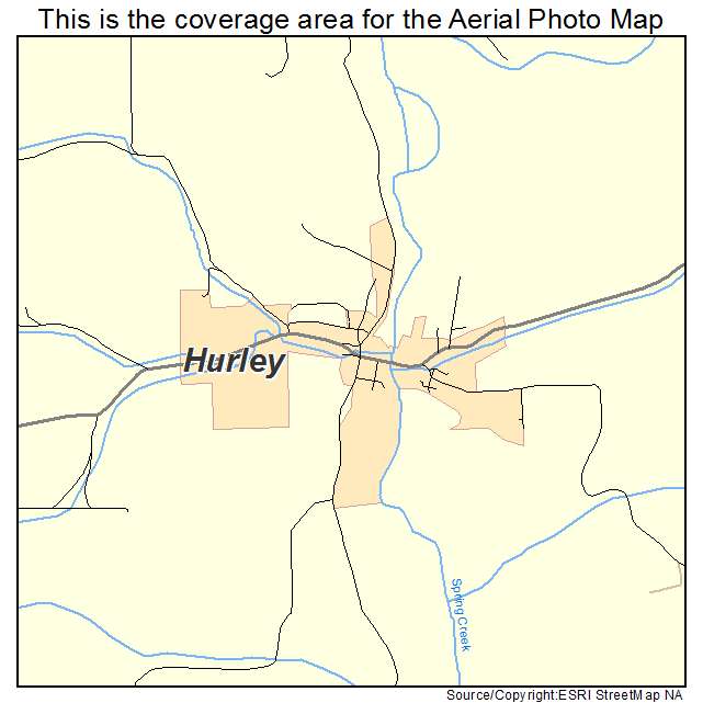 Hurley, MO location map 