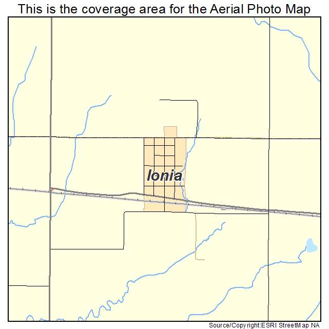Ionia, MO location map 