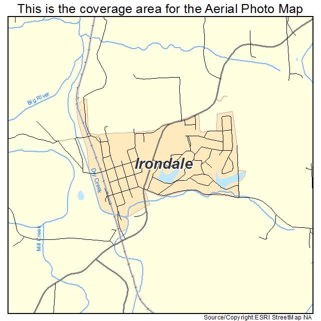 Irondale, MO location map 