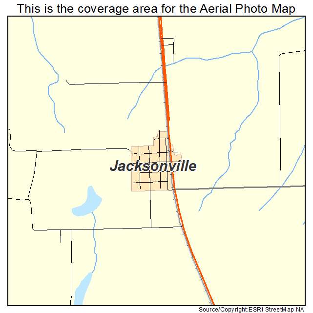 Jacksonville, MO location map 