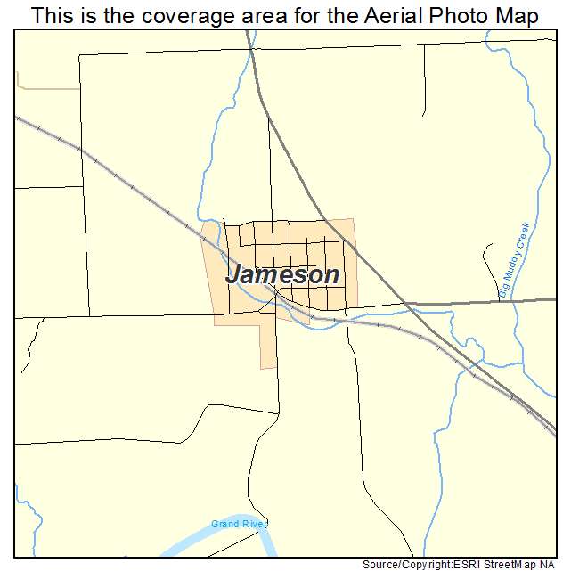 Jameson, MO location map 