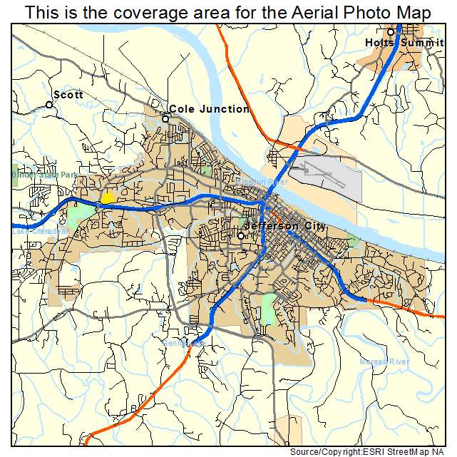 Jefferson City, MO location map 