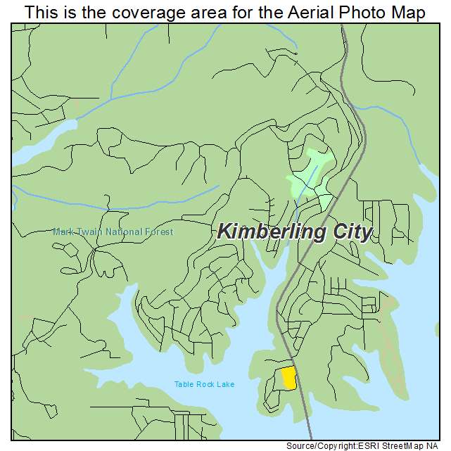 Kimberling City, MO location map 