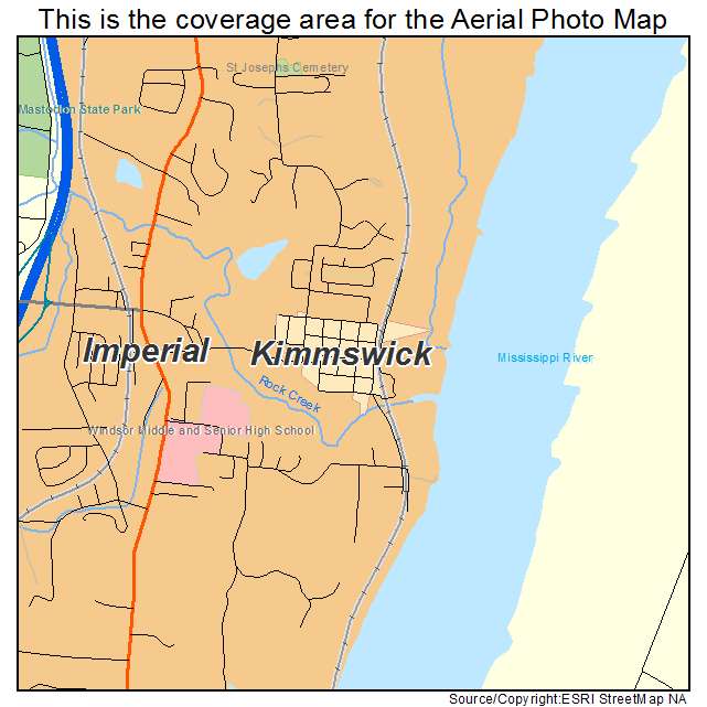 Kimmswick, MO location map 