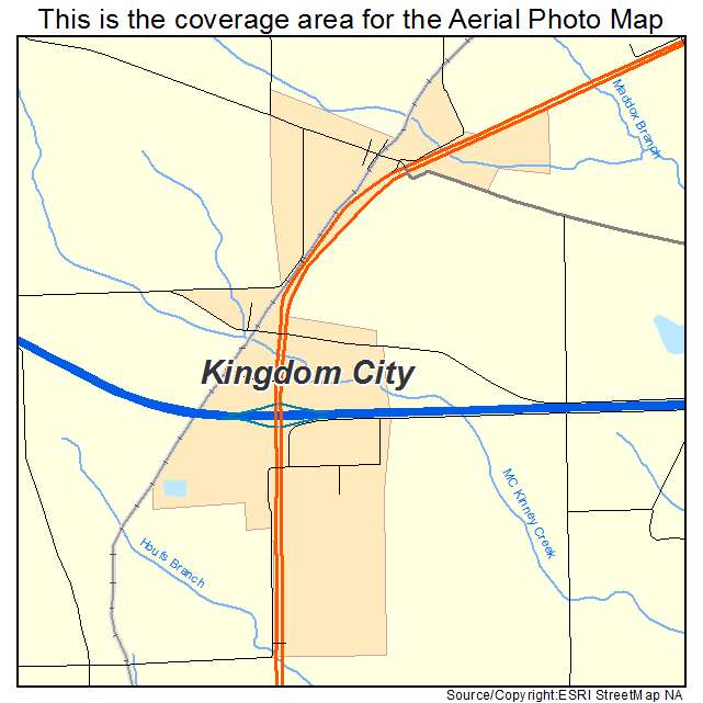 Kingdom City, MO location map 