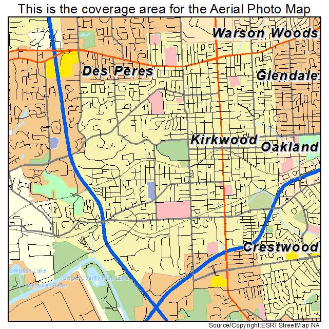 Kirkwood, MO location map 