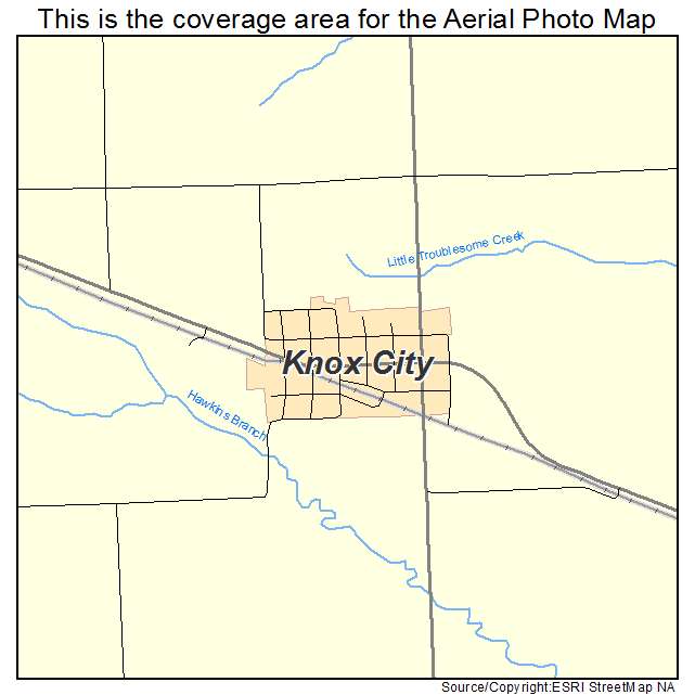 Knox City, MO location map 