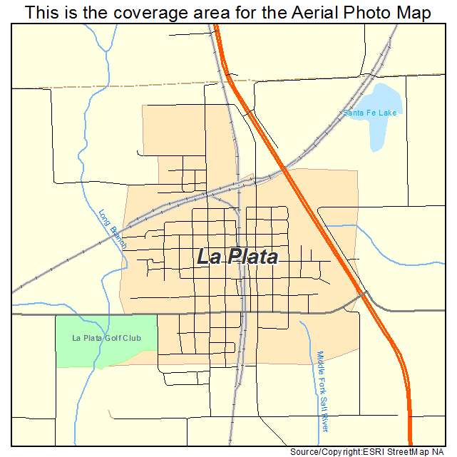 Aerial Photography Map Of La Plata Mo Missouri