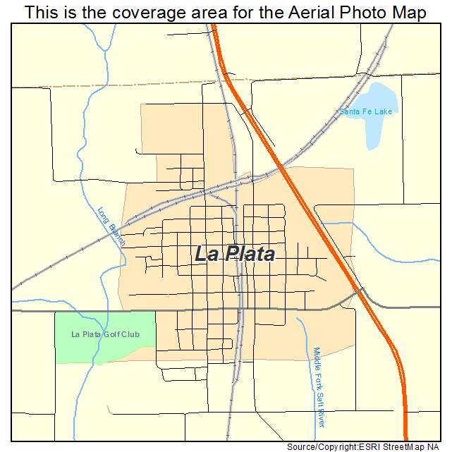 La Plata, MO location map 