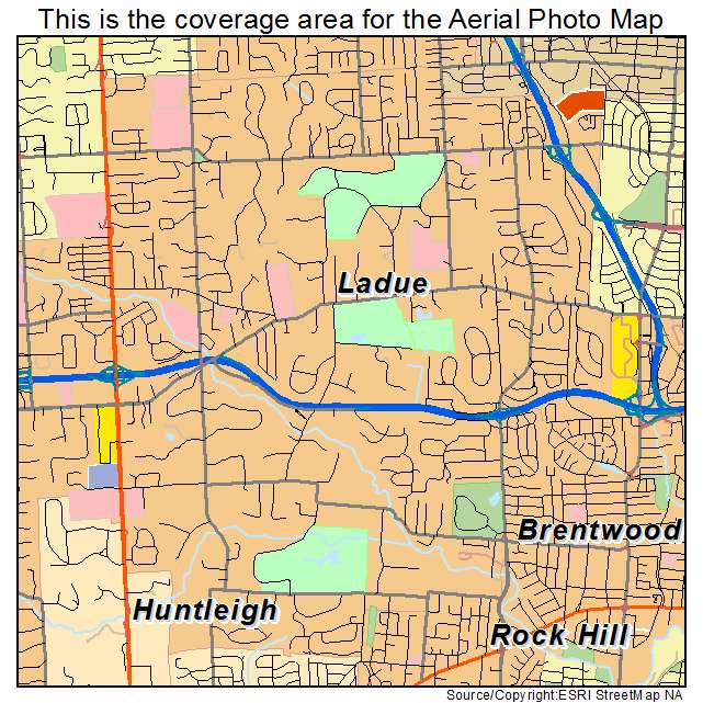 Ladue, MO location map 