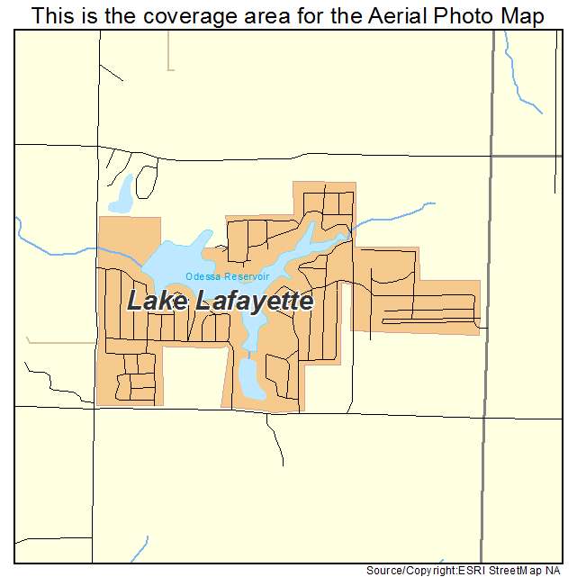 Lake Lafayette, MO location map 