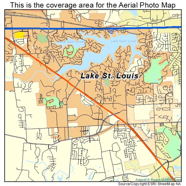 Aerial Photography Map of Lake St Louis, MO Missouri