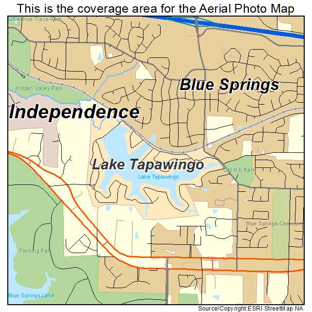 Lake Tapawingo, MO location map 