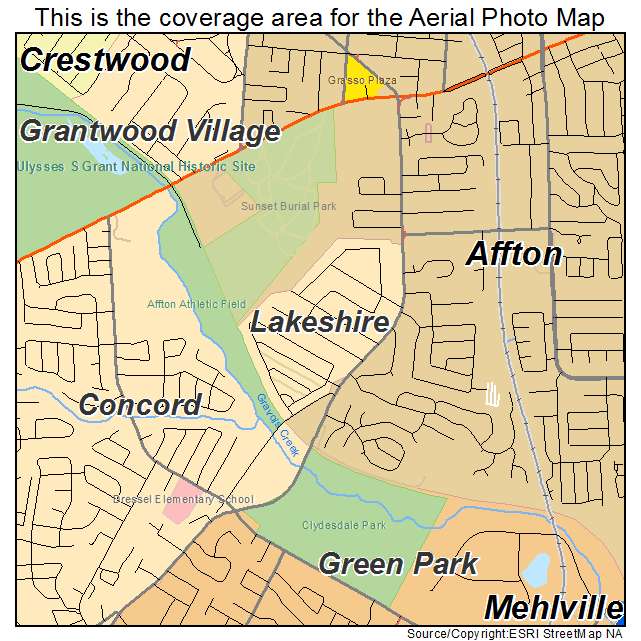 Lakeshire, MO location map 