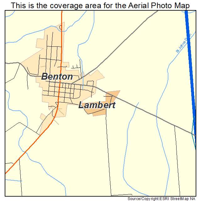 Lambert, MO location map 