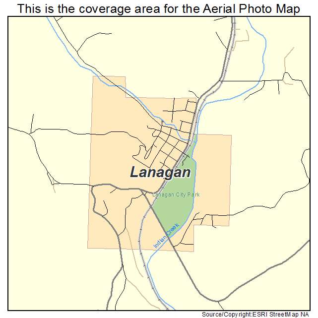 Lanagan, MO location map 