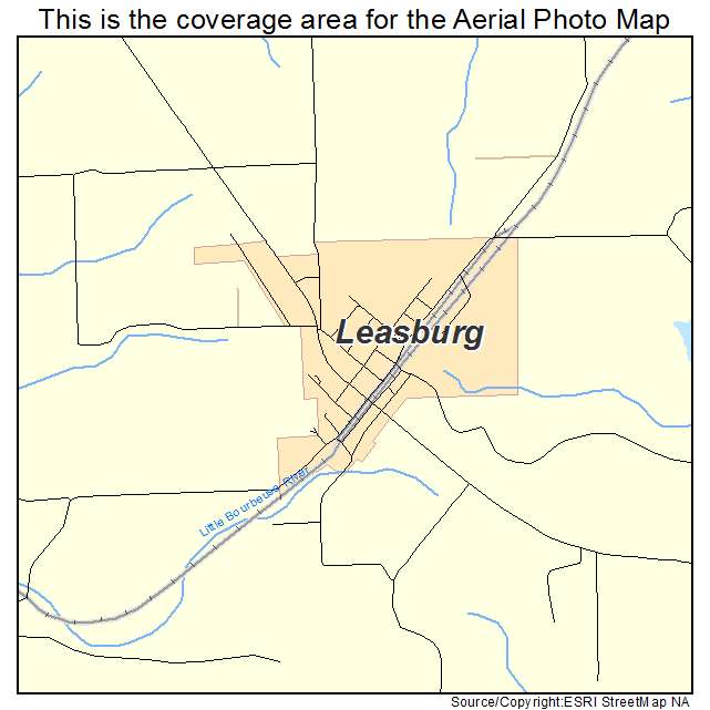 Leasburg, MO location map 