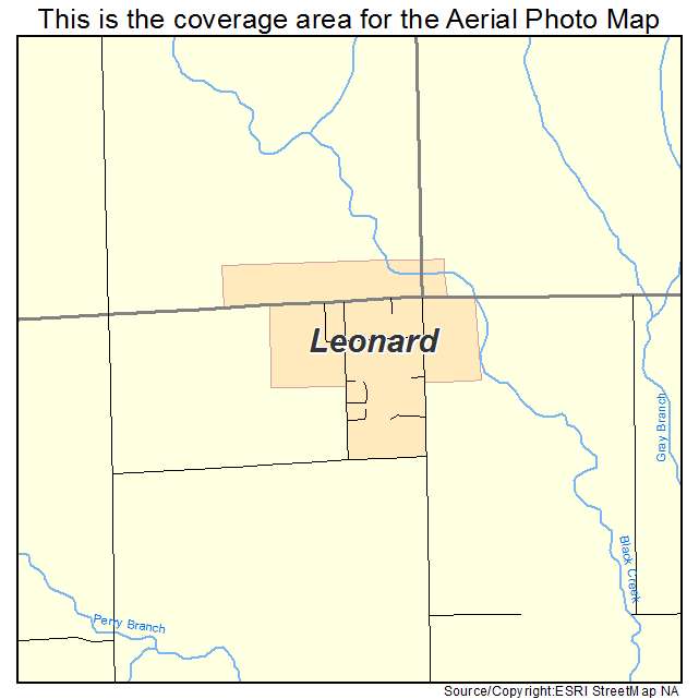 Leonard, MO location map 