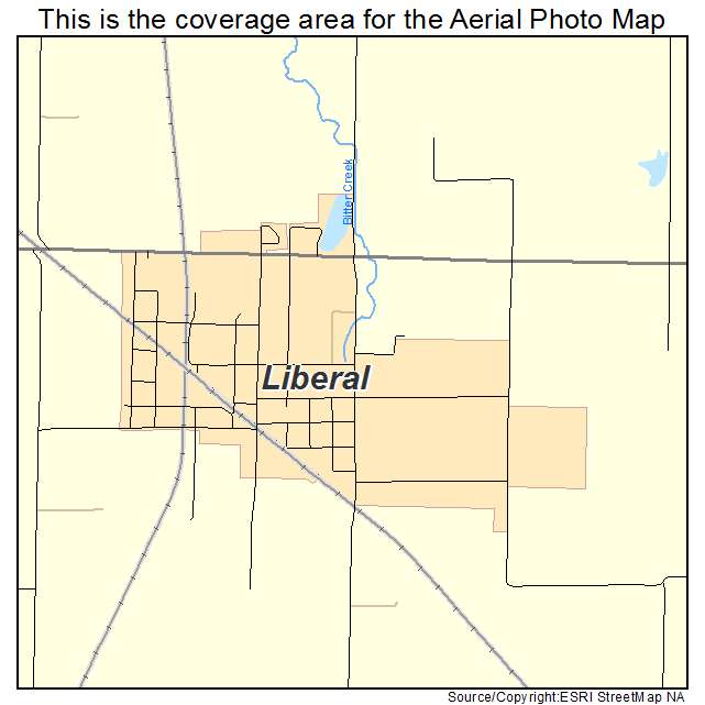 Liberal, MO location map 