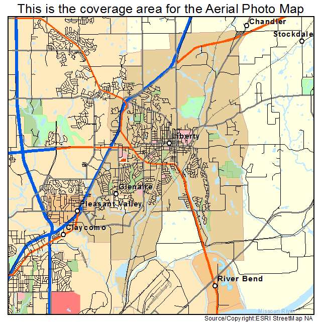 Liberty, MO location map 