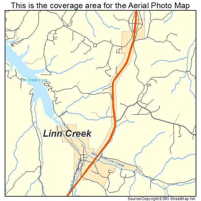 Linn Creek, MO location map 