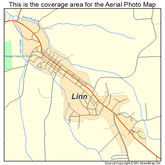 Linn, MO location map 